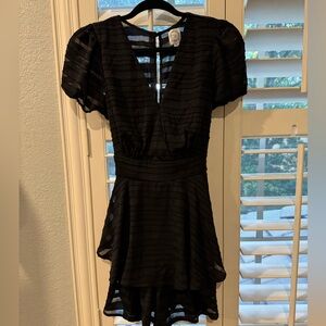 Blue Rain Black Romper - Medium